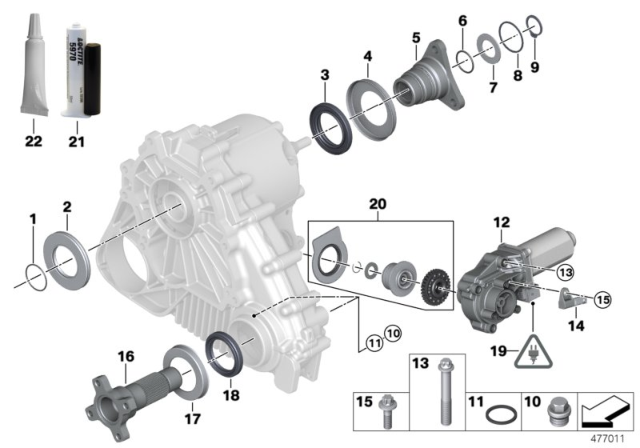 2008 BMW X3 Single Parts For Transfer Case ATC Diagram