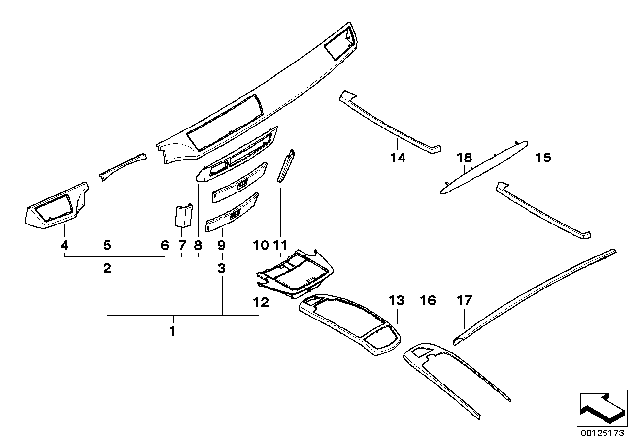 2006 BMW 760i Wood Trim, Top Draw Diagram for 51458033694