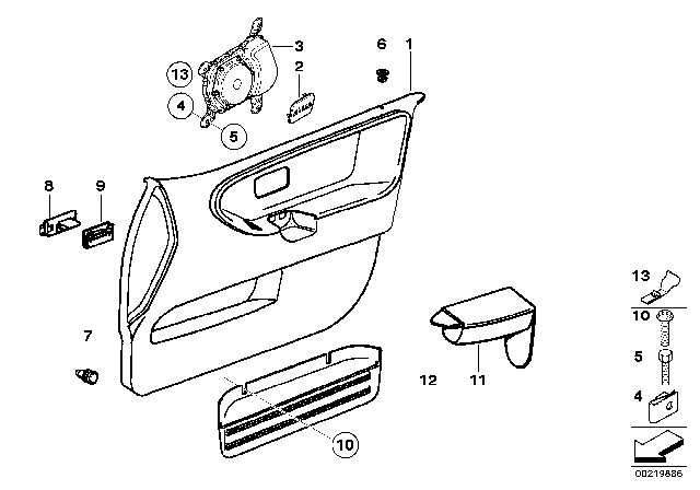 1995 BMW 325i Door Trim Panel Diagram 3