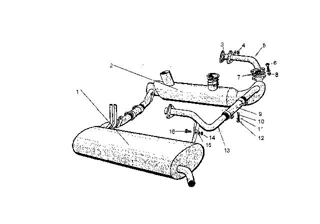 1958 BMW Isetta Cooling / Exhaust System Diagram