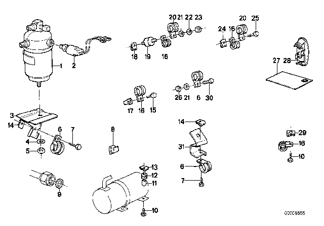 1985 BMW 535i Body Nut Diagram for 07129901663