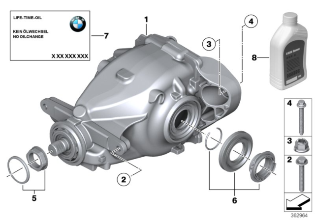 2013 BMW 328i Rear-Axle-Drive Diagram 1