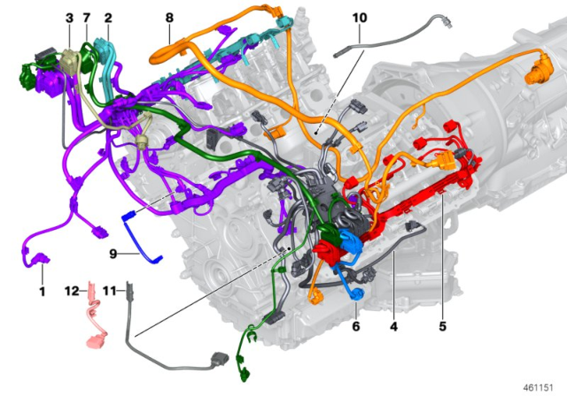 2018 BMW Alpina B7 Engine Wiring Harness Diagram