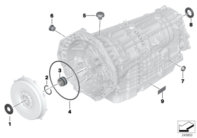 2011 BMW X6 Shaft Seal Diagram for 24127599206