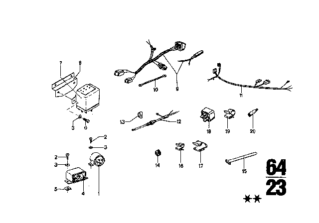 1973 BMW 3.0CS Rubber Grommet Diagram for 63128071754