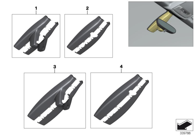 2016 BMW i3 Set Of Covers Mirror Baseplate Diagram for 51169323830