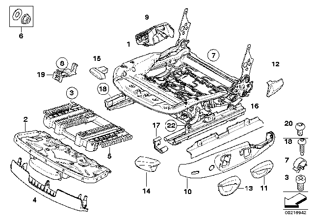 2012 BMW M3 Front Seat Rail Diagram 2