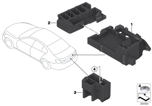 2014 BMW Alpina B7L Device Mounting Diagram