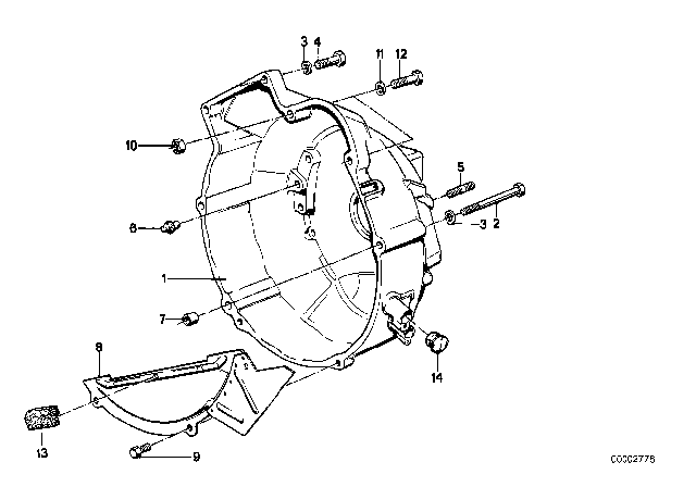 1986 BMW 528e Hex Bolt Diagram for 07119913905