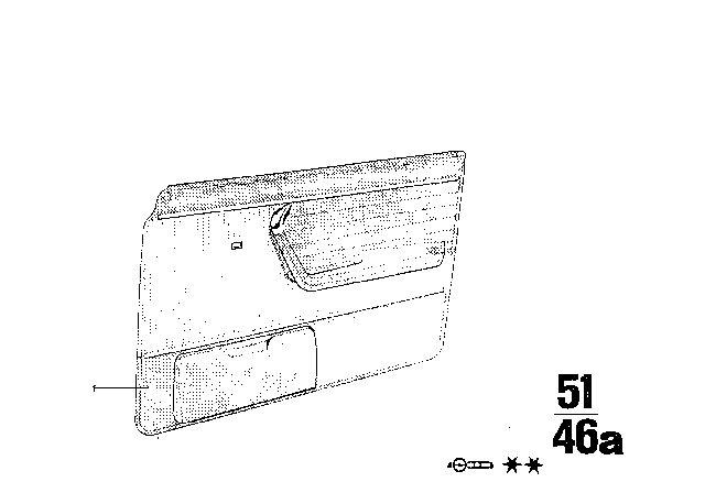 1972 BMW Bavaria Door Trim Panel Diagram 3