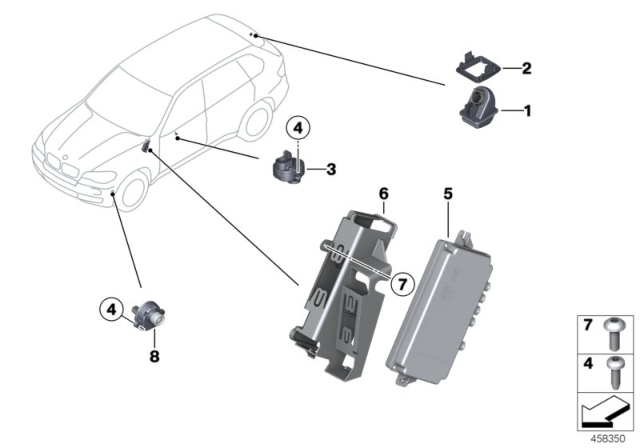 2012 BMW X6 Reversing Camera Diagram 3