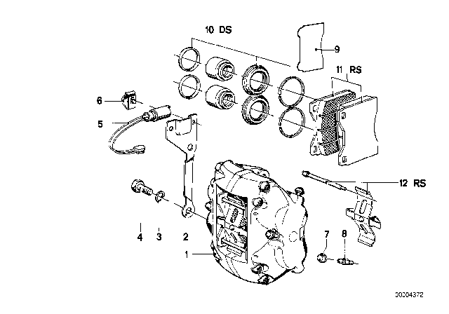 1976 BMW 530i Repair Kit, Brake Pads Diagram for 34111119177