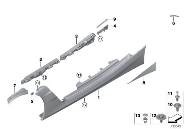 2020 BMW Z4 M Trim, Sill / Wheel Arch Diagram