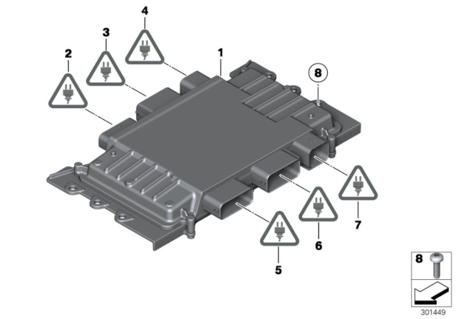 2011 BMW 528i Basic Control Unit DME Diagram