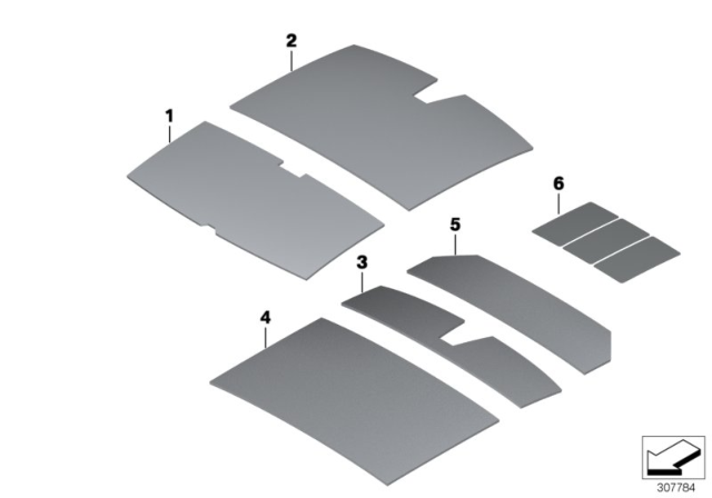 2013 BMW 528i Sound Insulation Diagram 2