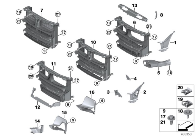 2018 BMW X5 Air Duct Diagram for 51647294482