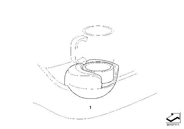 2001 BMW Z3 M Cup Holder Diagram for 82110027936