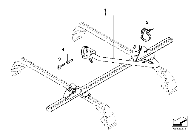 1986 BMW 528e Touring Bicycle Holder Diagram