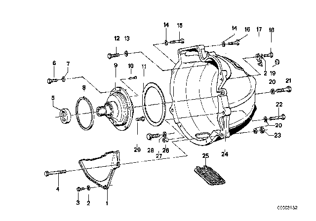 1978 BMW 530i Rubber Grommet Diagram for 61131362325