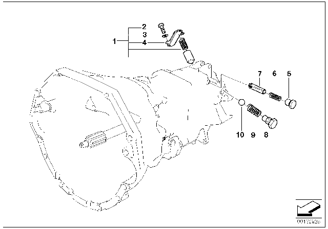 2001 BMW M3 Inner Gear Shifting Parts (S6S420G) Diagram 2