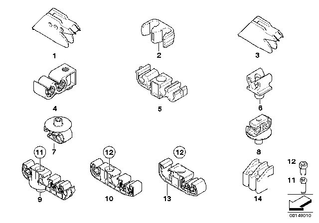 2011 BMW 128i Brake Pipe Rear / Mounting Diagram