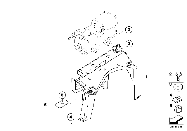 2008 BMW M3 Activated Charcoal Filter / Mounting Parts Diagram