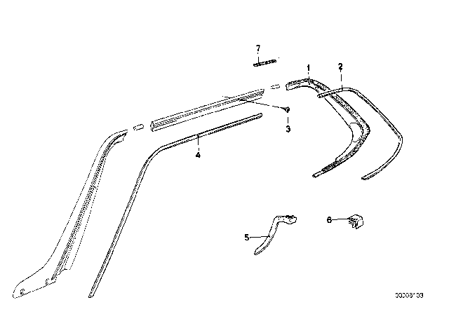 1989 BMW 635CSi Exterior Trim / Grille Diagram 2