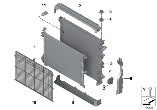 2019 BMW X5 Radiator Diagram for 17118681211