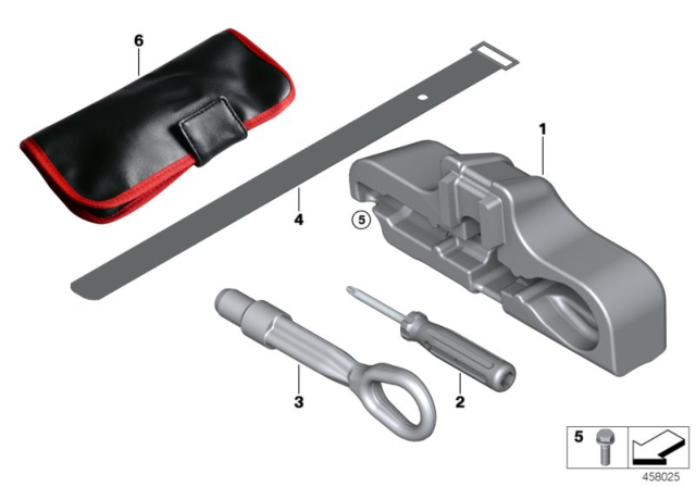 2016 BMW X1 Additional Tool Kit Diagram