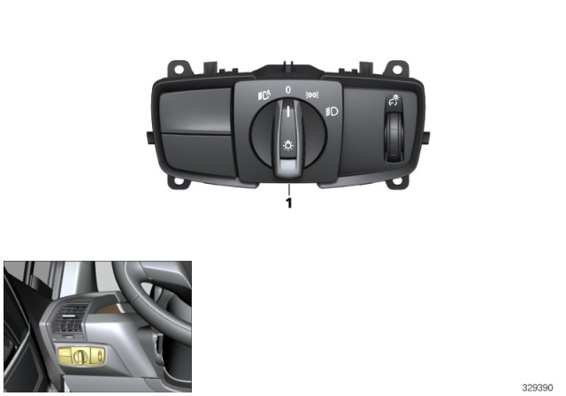 2014 BMW i3 Switch, Operating Facility, Light Diagram