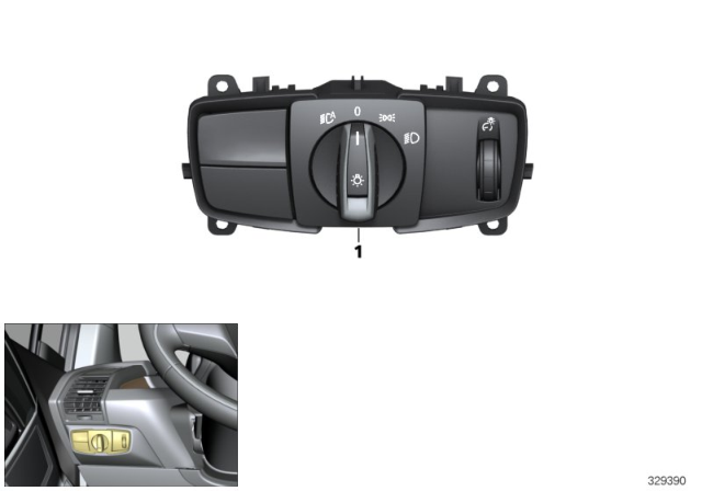 2017 BMW i3 Switch, Operating Facility, Light Diagram