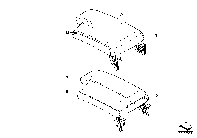 2011 BMW M3 Individual Armrest Diagram 1