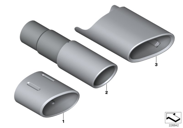 2008 BMW 328i Tailpipe Trim Diagram