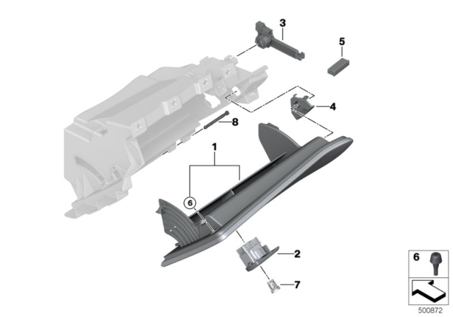 LID, GLOVE BOX, LEATHER Diagram for 51168095136