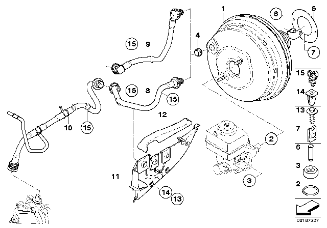 2010 BMW X6 Power Brake Unit Depression Diagram