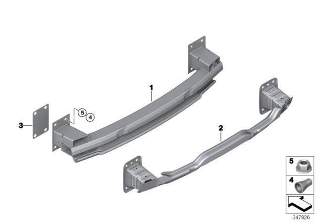 2016 BMW X5 Carrier, Bumper Rear Diagram for 51127315962