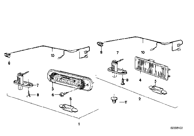 1983 BMW 320i Installing Set Trunk Light Diagram