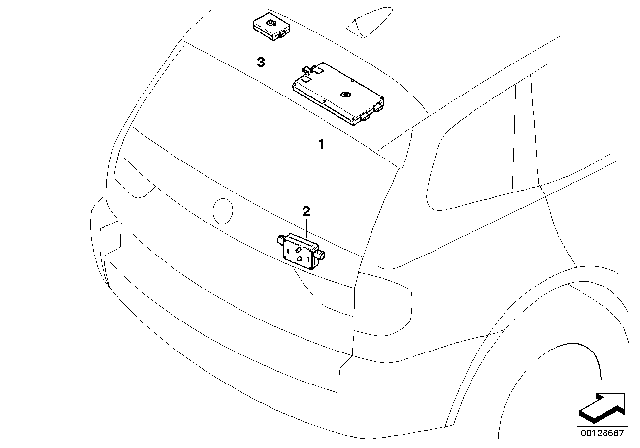 2006 BMW X3 Components, Antenna Amplifier Diagram