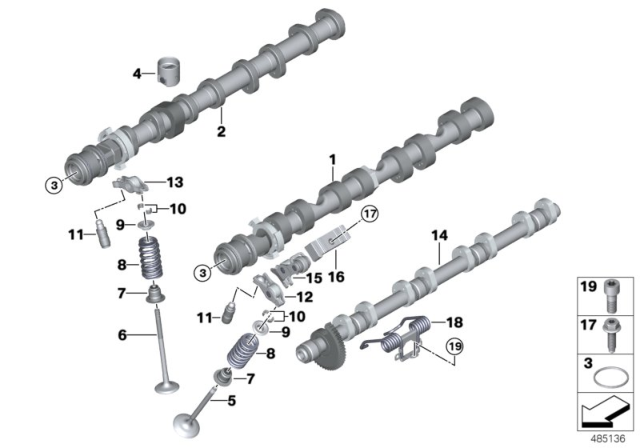 2019 BMW M550i xDrive Roller Drag Lever Diagram for 11337559794