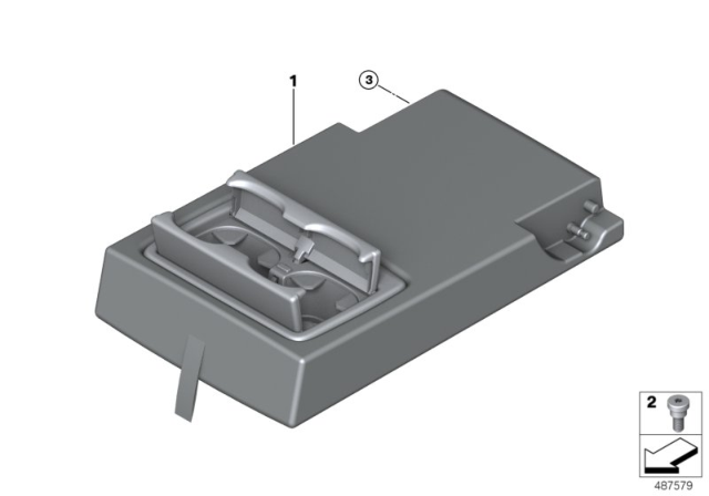 2017 BMW X1 Centre Arm Rest, Leather Diagram for 52207411129