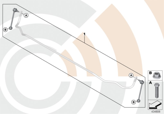 2007 BMW 328xi Repair Kit, Anti-Roll Bar Links Diagram for 33322406281