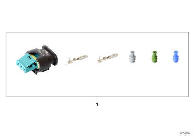 2010 BMW 528i xDrive Repair Kit, Socket Housing Diagram 5