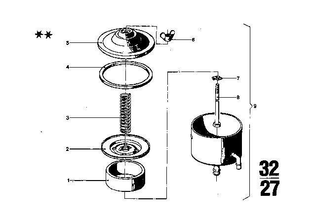 1971 BMW 2800CS Hydro Steering - Oil Carrier Diagram 1