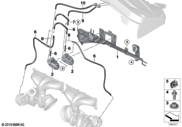 2012 BMW 740i Vacuum Control - Engine-Turbo Charger Diagram