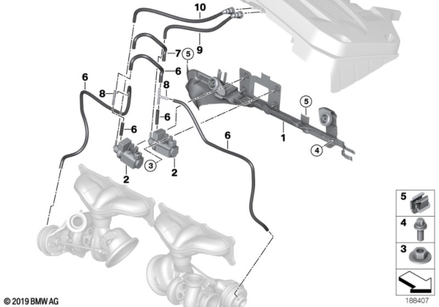 2008 BMW X6 Hose Diagram for 11127578855