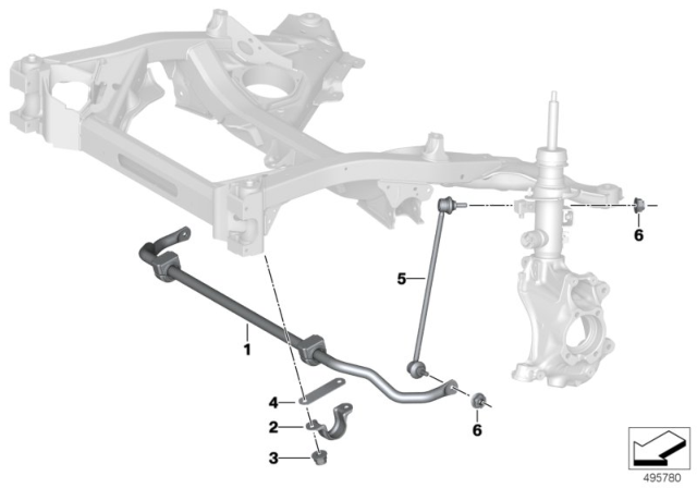 2020 BMW Z4 STABILIZER FRONT WITH RUBBER Diagram for 31306873995