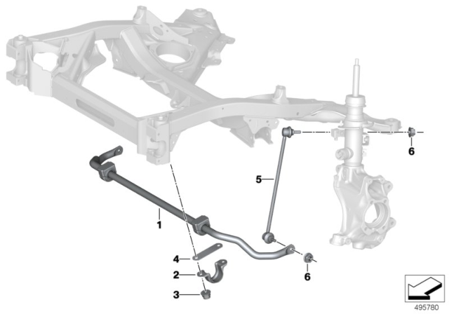 2019 BMW Z4 STABILIZER SUPPORT Diagram for 31306890581