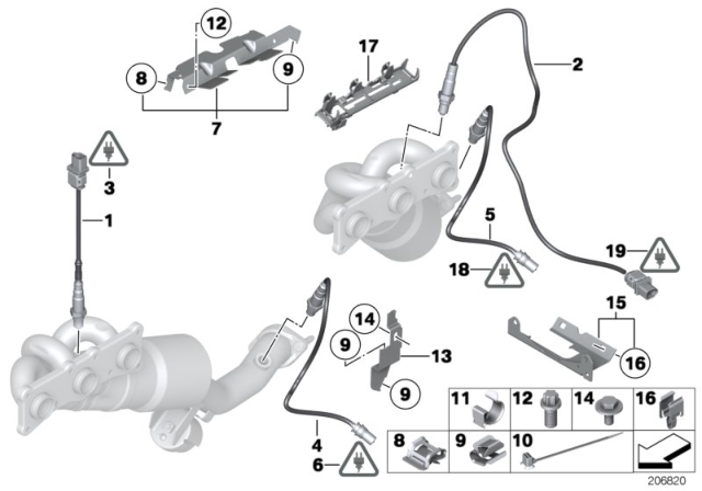 2011 BMW X3 Oxygen Sensor Diagram for 11787589139