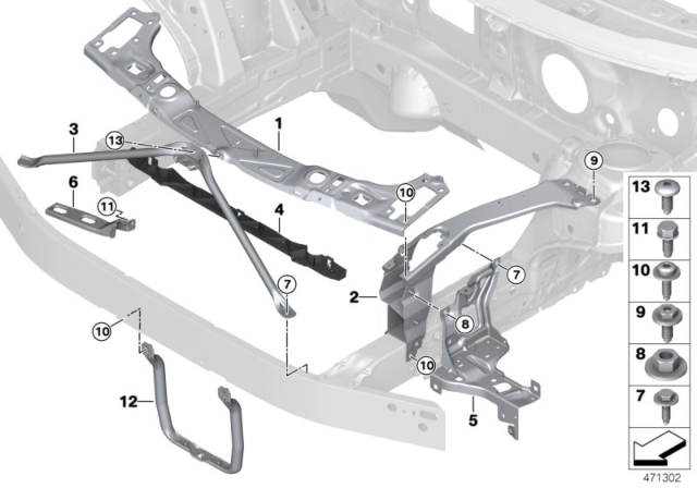 2019 BMW X2 Support Left Diagram for 51647426633