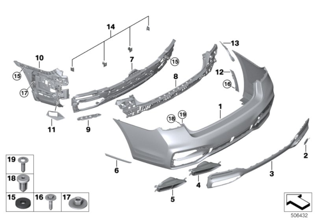 2020 BMW 740i M Trim Panel, Rear Diagram